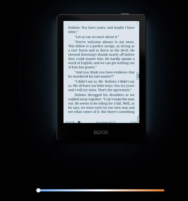 eBookReader Onyx BOOX Poke 5 - kold og varm lys regulering